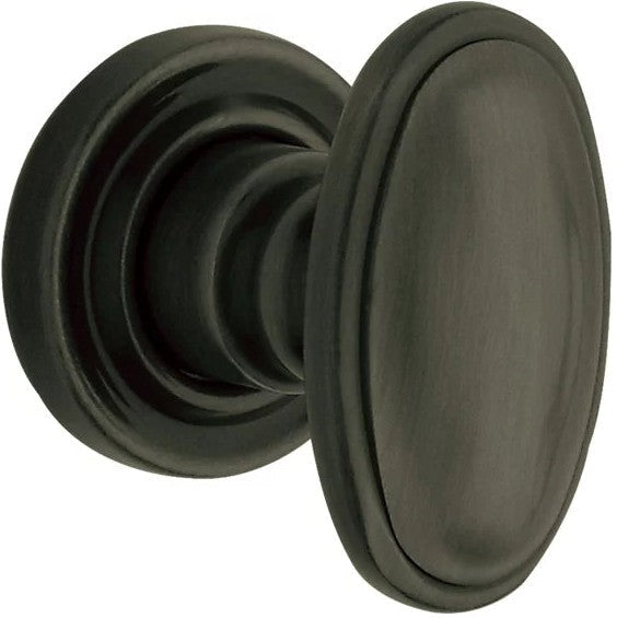 Baldwin Estate 5057 Half Dummy Knob with 5048 Rosette in Satin Black finish