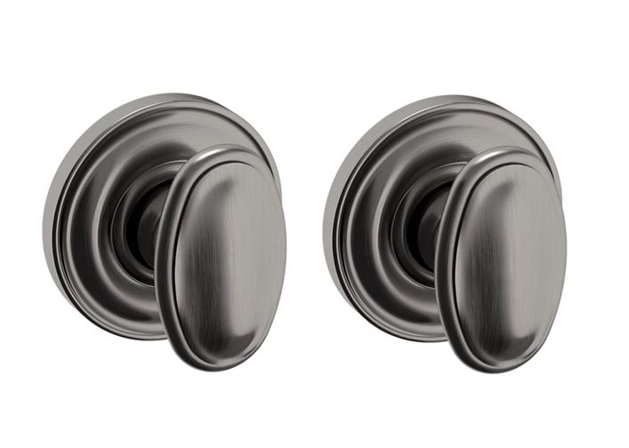 Baldwin Estate 5057 Passage Knob with 5048 Rose in Graphite Nickel finish