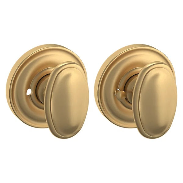 Baldwin Estate 5057 Privacy Knob with 5048 Rose in Vintage Brass finish