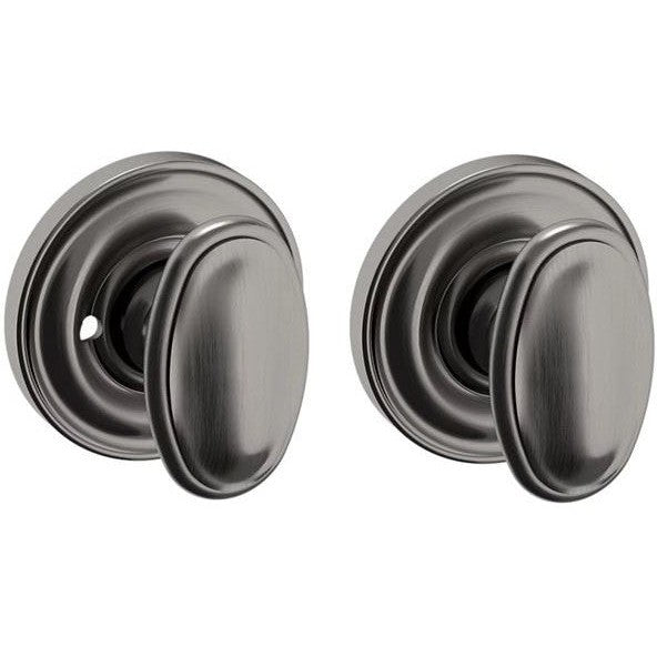 Baldwin Estate 5057 Privacy Knob with 5048 Rosette in Graphite Nickel finish