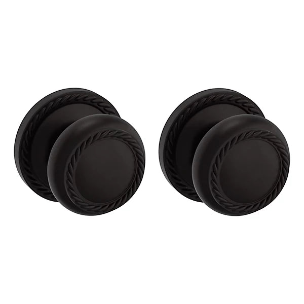 Baldwin Estate 5064 Full Dummy Knob with 5004 Rose in Oil Rubbed Bronze finish