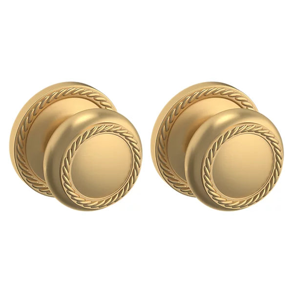 Baldwin Estate 5064 Full Dummy Knob with 5004 Rose in Vintage Brass finish