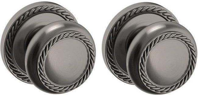 Baldwin Estate 5064 Full Dummy Knob with 5004 Rosette in Graphite Nickel finish