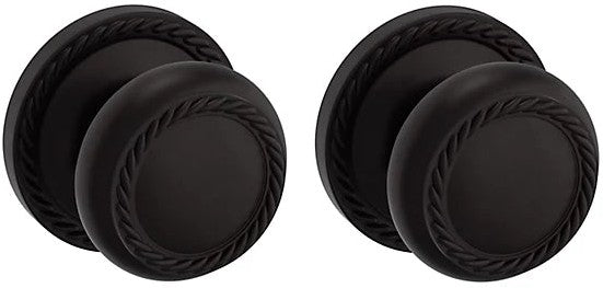 Baldwin Estate 5064 Full Dummy Knob with 5004 Rosette in Oil Rubbed Bronze finish