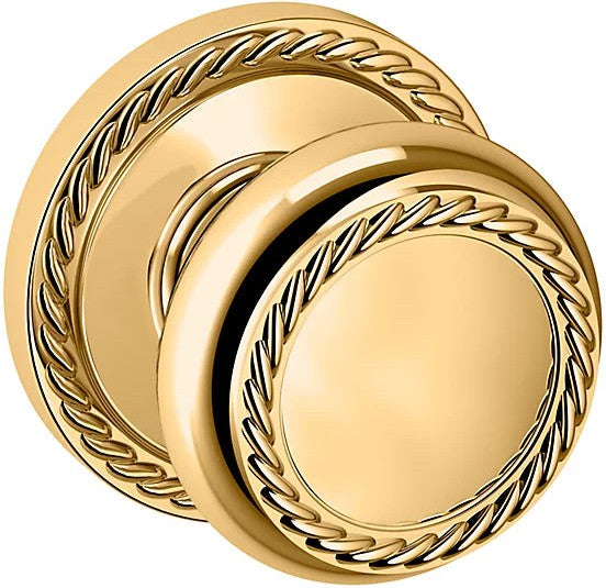 Baldwin Estate 5064 Half Dummy Knob with 5004 Rosette in Lifetime Polished Brass finish