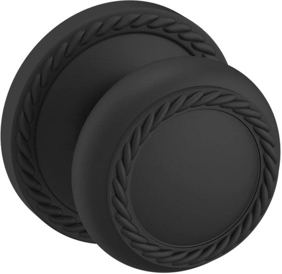 Baldwin Estate 5064 Half Dummy Knob with 5004 Rosette in Satin Black finish