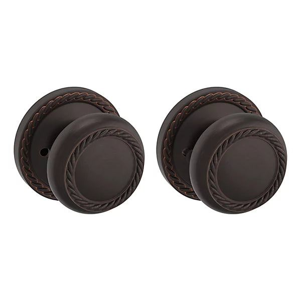 Baldwin Estate 5064 Privacy Knob with 5004 Rose in Venetian Bronze finish