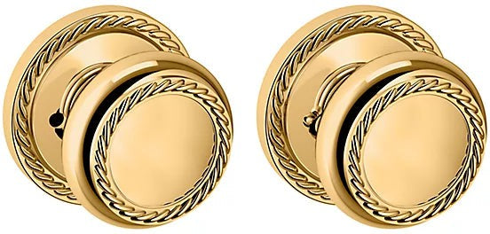 Baldwin Estate 5064 Privacy Knob with 5004 Rosette in Lifetime Polished Brass finish