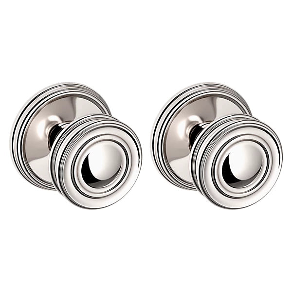 Baldwin Estate 5066 Full Dummy Knob with 5078 Rose in Lifetime Polished Nickel finish