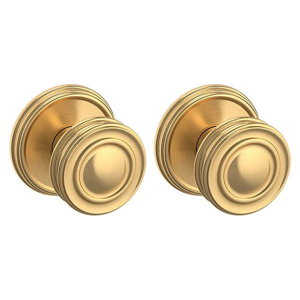 Baldwin Estate 5066 Full Dummy Knob with 5078 Rose in Lifetime Satin Brass finish