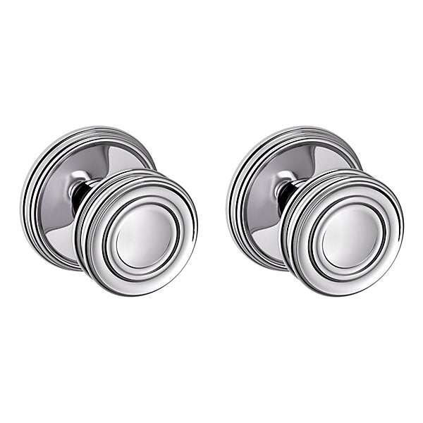 Baldwin Estate 5066 Full Dummy Knob with 5078 Rose in Polished Chrome finish