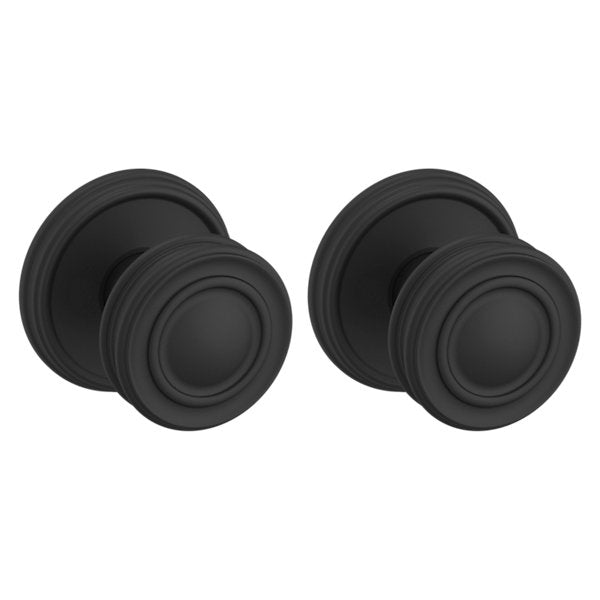 Baldwin Estate 5066 Full Dummy Knob with 5078 Rose in Satin Black finish