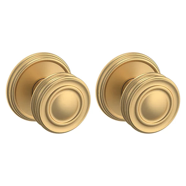 Baldwin Estate 5066 Full Dummy Knob with 5078 Rose in Vintage Brass finish