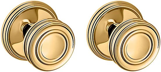 Baldwin Estate 5066 Full Dummy Knob with 5078 Rosette in Lifetime Polished Brass finish