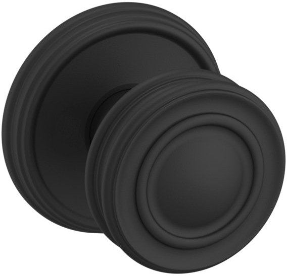 Baldwin Estate 5066 Half Dummy Knob with 5078 Rosette in Satin Black finish