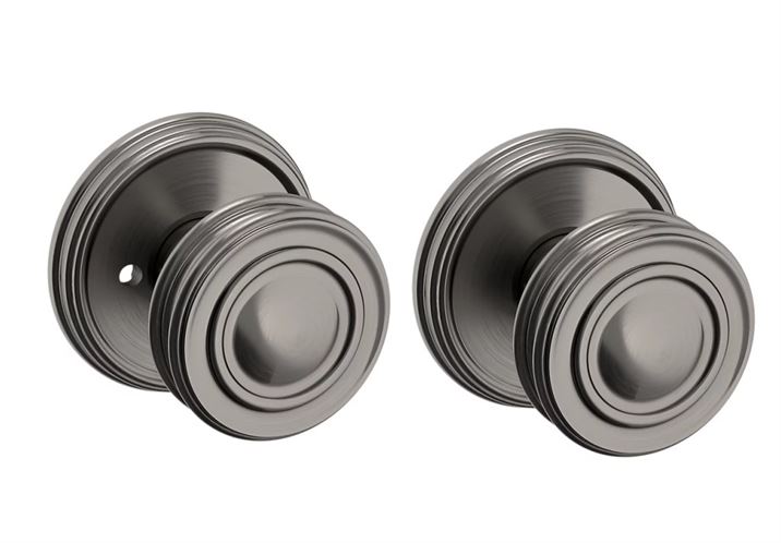 Baldwin Estate 5066 Privacy Knob with 5078 Rose in Graphite Nickel finish