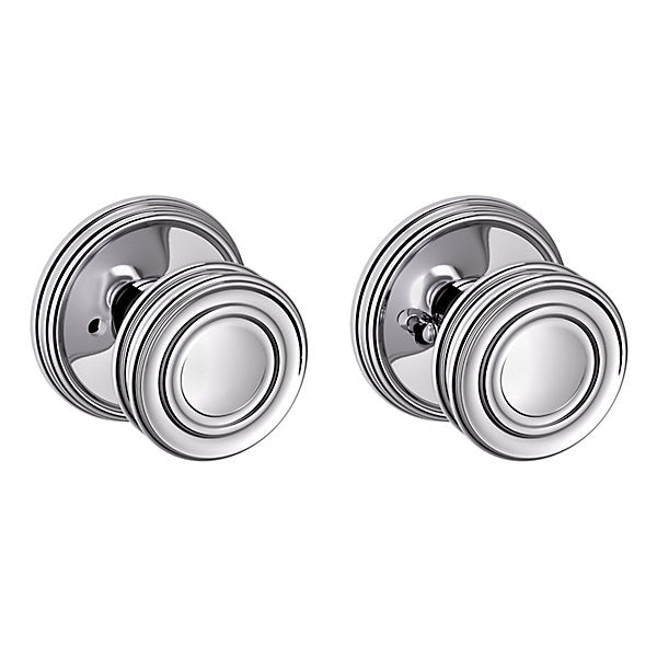 Baldwin Estate 5066 Privacy Knob with 5078 Rose in Polished Chrome finish