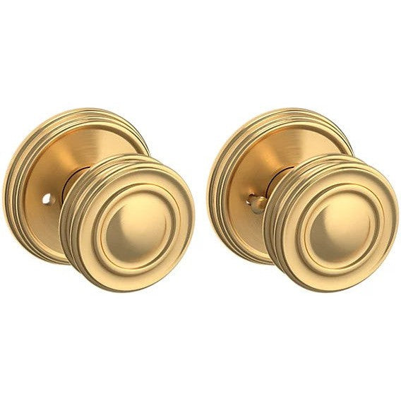 Baldwin Estate 5066 Privacy Knob with 5078 Rosette in Lifetime Satin Brass finish