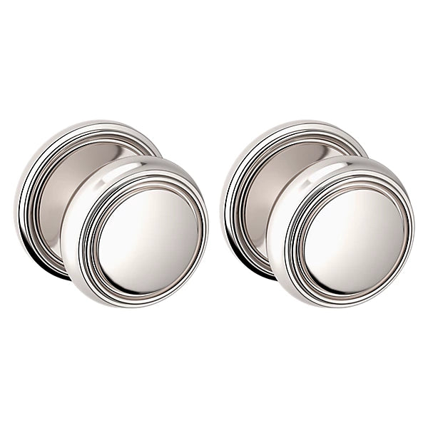 Baldwin Estate 5068 Full Dummy Knob with 5070 Rose in Lifetime Polished Nickel finish