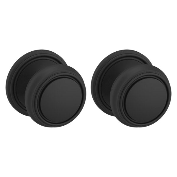 Baldwin Estate 5068 Full Dummy Knob with 5070 Rose in Satin Black finish