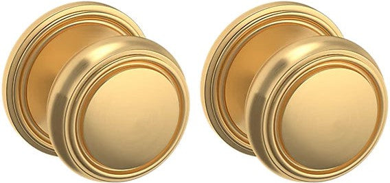 Baldwin Estate 5068 Full Dummy Knob with 5070 Rosette in Lifetime Satin Brass finish