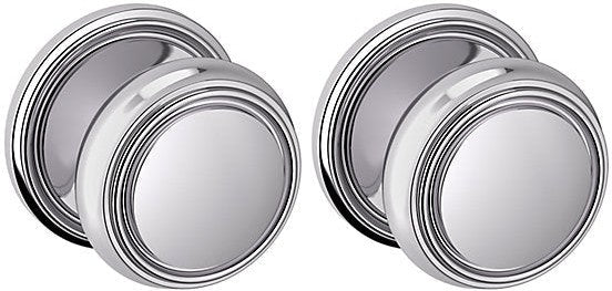 Baldwin Estate 5068 Full Dummy Knob with 5070 Rosette in Polished Chrome finish