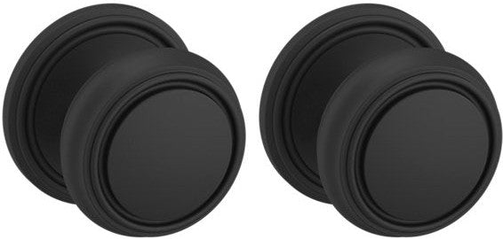 Baldwin Estate 5068 Full Dummy Knob with 5070 Rosette in Satin Black finish