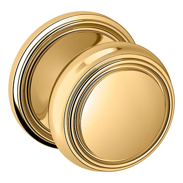 Baldwin Estate 5068 Half Dummy Knob with 5070 Rose in Lifetime Polished Brass finish