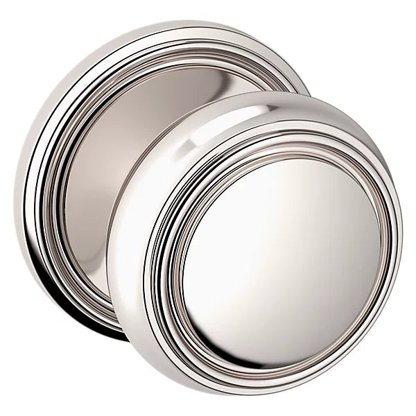 Baldwin Estate 5068 Half Dummy Knob with 5070 Rose in Lifetime Polished Nickel finish