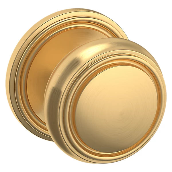 Baldwin Estate 5068 Half Dummy Knob with 5070 Rose in Lifetime Satin Brass finish