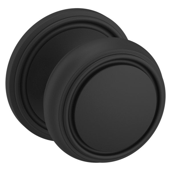 Baldwin Estate 5068 Half Dummy Knob with 5070 Rose in Satin Black finish