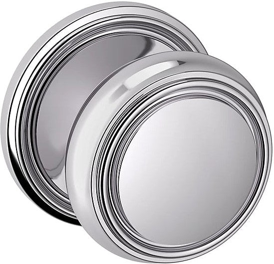 Baldwin Estate 5068 Half Dummy Knob with 5070 Rosette in Polished Chrome finish