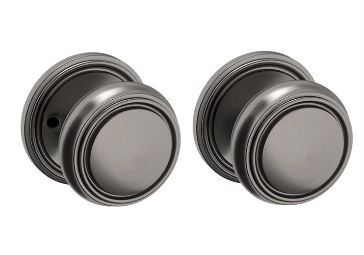 Baldwin Estate 5068 Privacy Knob with 5070 Rose in Graphite Nickel finish