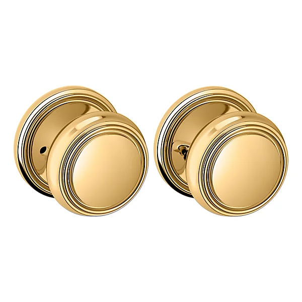 Baldwin Estate 5068 Privacy Knob with 5070 Rose in Lifetime Polished Brass finish