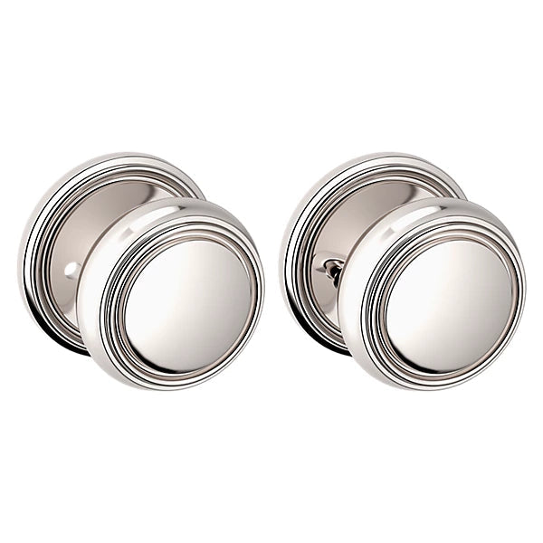 Baldwin Estate 5068 Privacy Knob with 5070 Rose in Lifetime Polished Nickel finish