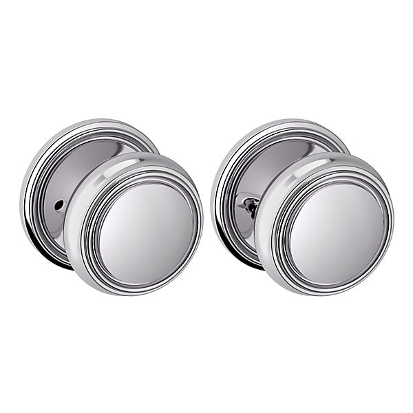 Baldwin Estate 5068 Privacy Knob with 5070 Rose in Polished Chrome finish