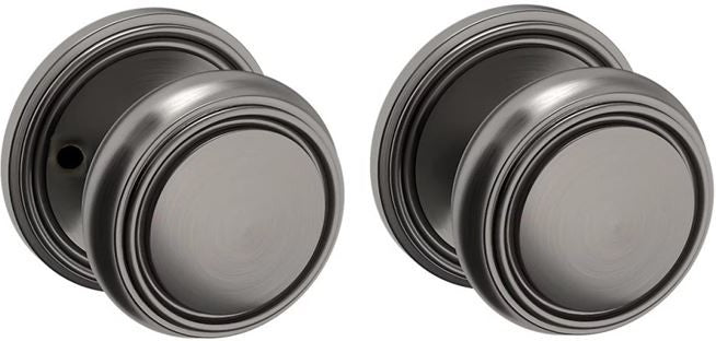 Baldwin Estate 5068 Privacy Knob with 5070 Rosette in Graphite Nickel finish