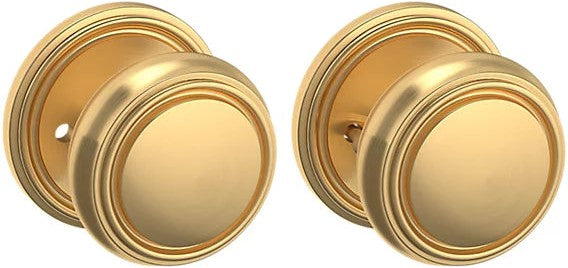 Baldwin Estate 5068 Privacy Knob with 5070 Rosette in Lifetime Satin Brass finish