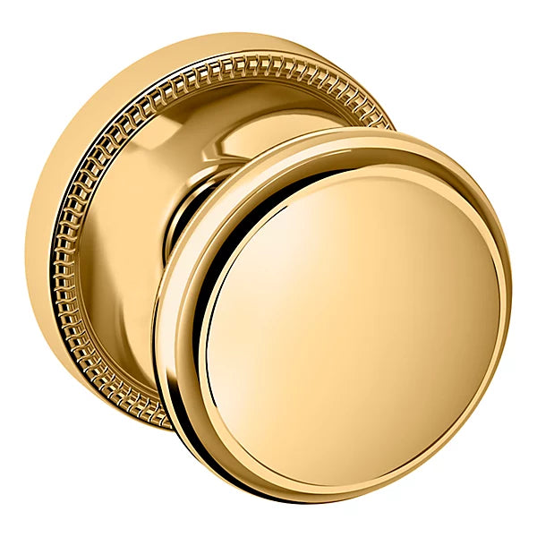 Baldwin Estate 5069 Half Dummy Knob with 5076 Rose in Lifetime Polished Brass finish