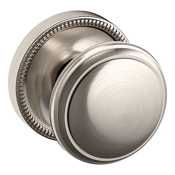 Baldwin Estate 5069 Half Dummy Knob with 5076 Rose in Lifetime Satin Nickel finish