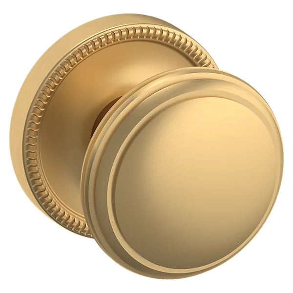 Baldwin Estate 5069 Half Dummy Knob with 5076 Rose in Vintage Brass finish