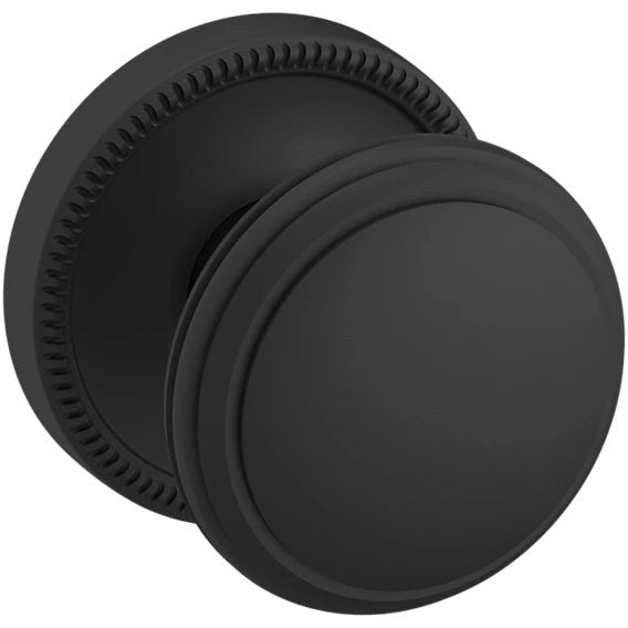 Baldwin Estate 5069 Half Dummy Knob with 5076 Rosette in Satin Black finish