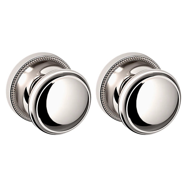 Baldwin Estate 5069 Passage Knob with 5076 Rose in Lifetime Polished Nickel finish