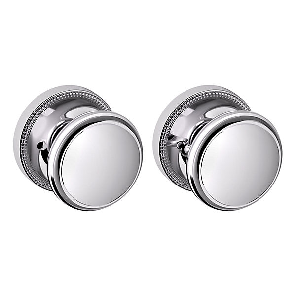 Baldwin Estate 5069 Privacy Knob with 5076 Rose in Polished Chrome finish