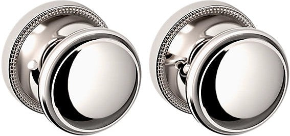 Baldwin Estate 5069 Privacy Knob with 5076 Rosette in Lifetime Polished Nickel finish