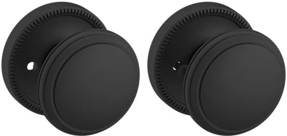 Baldwin Estate 5069 Privacy Knob with 5076 Rosette in Satin Black finish