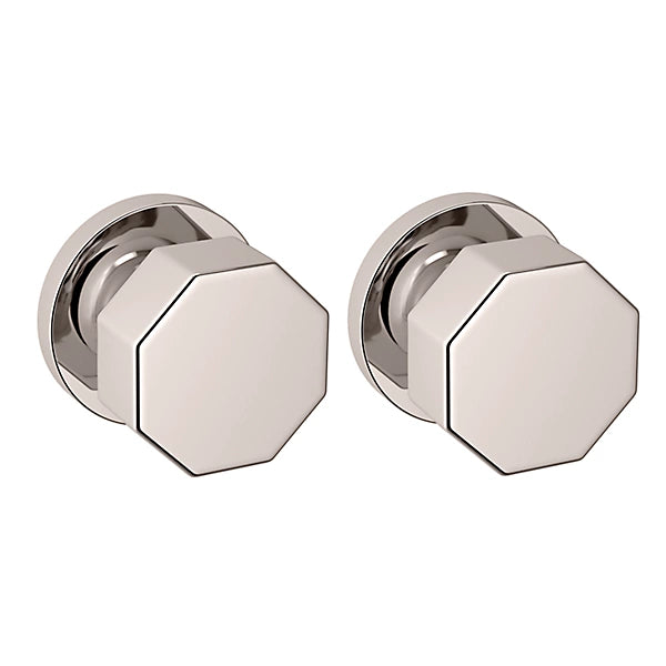 Baldwin Estate 5073 Full Dummy Knob with 5046 Rose in Lifetime Polished Nickel finish