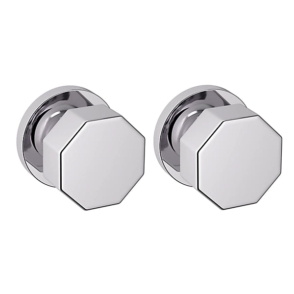 Baldwin Estate 5073 Full Dummy Knob with 5046 Rose in Polished Chrome finish