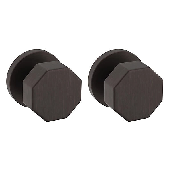 Baldwin Estate 5073 Full Dummy Knob with 5046 Rose in Venetian Bronze finish