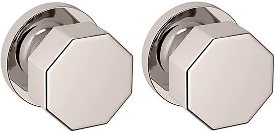 Baldwin Estate 5073 Full Dummy Knob with 5046 Rosette in Lifetime Polished Nickel finish